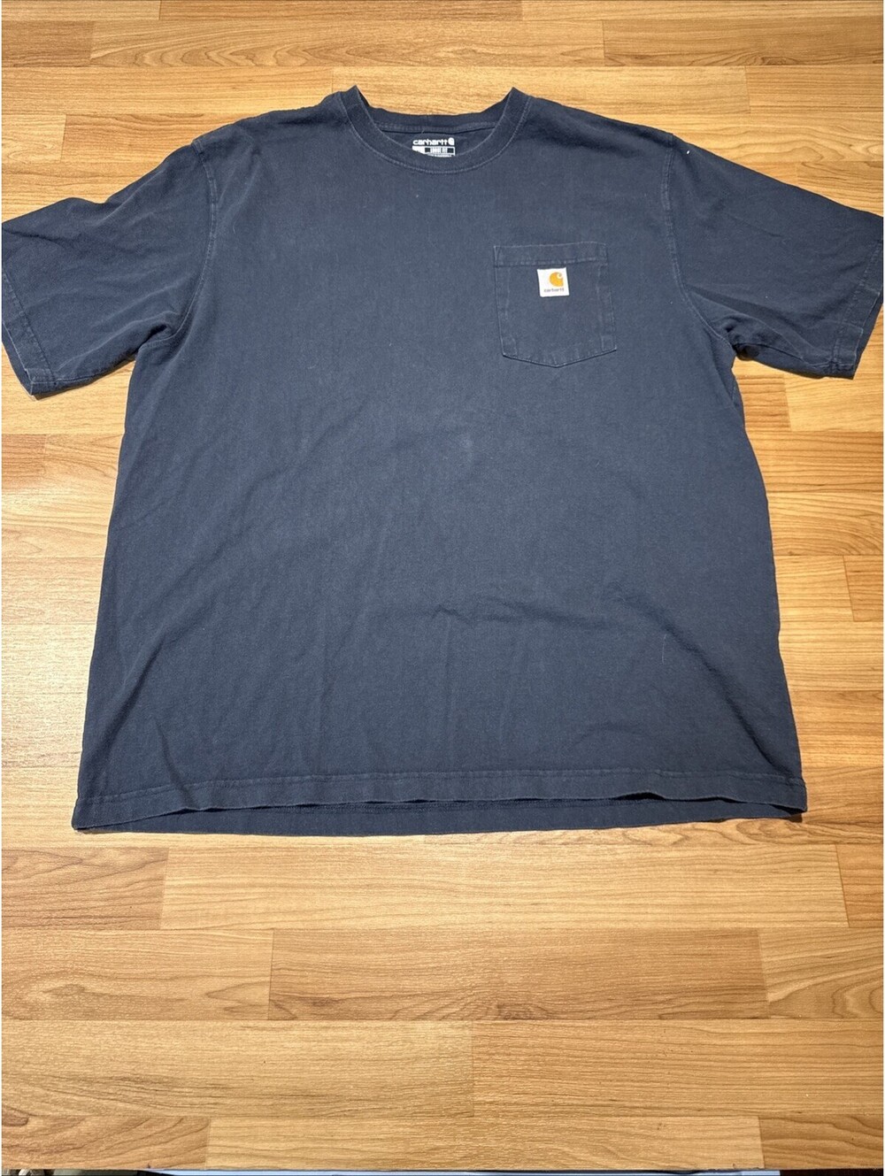 Carhartt Shirt Mens XL Blue K87 Loose Fit Pocket Workwear Tee Tagless Cotton